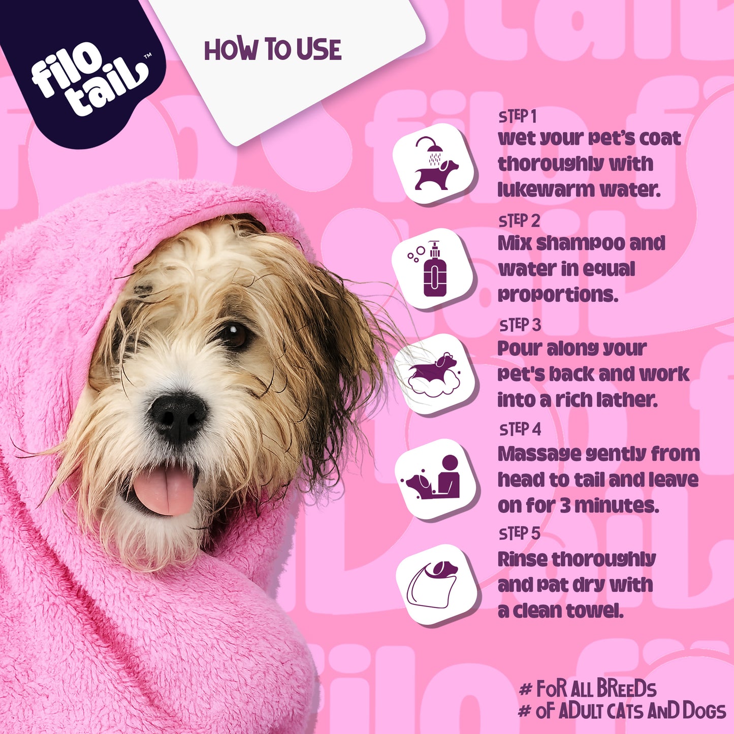 PET SHAMPOO BERRY BLAST 200ml "FOR DOGS AND CATS"