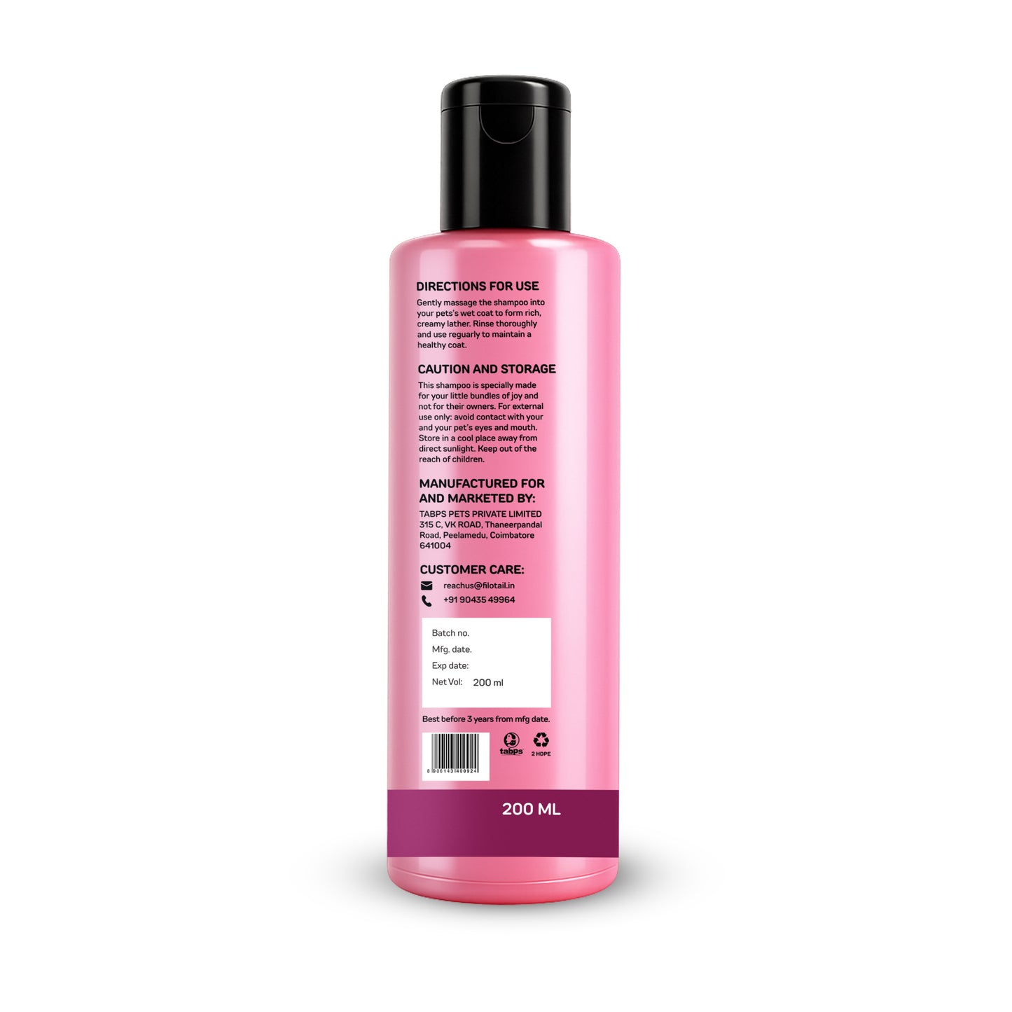 PET SHAMPOO BERRY BLAST 200ml "FOR DOGS AND CATS"